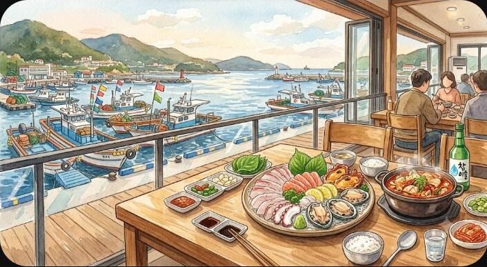 [먹거리] 한화리조트 거제 벨버디어 근처, 국자횟집
