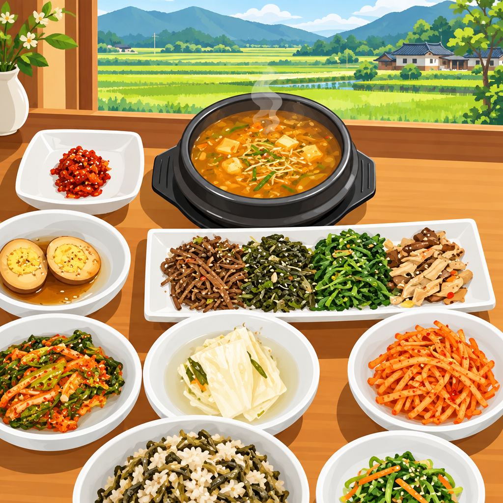 양구 펀치볼 시래기로 차린 시래원 시래기 정식 한 상