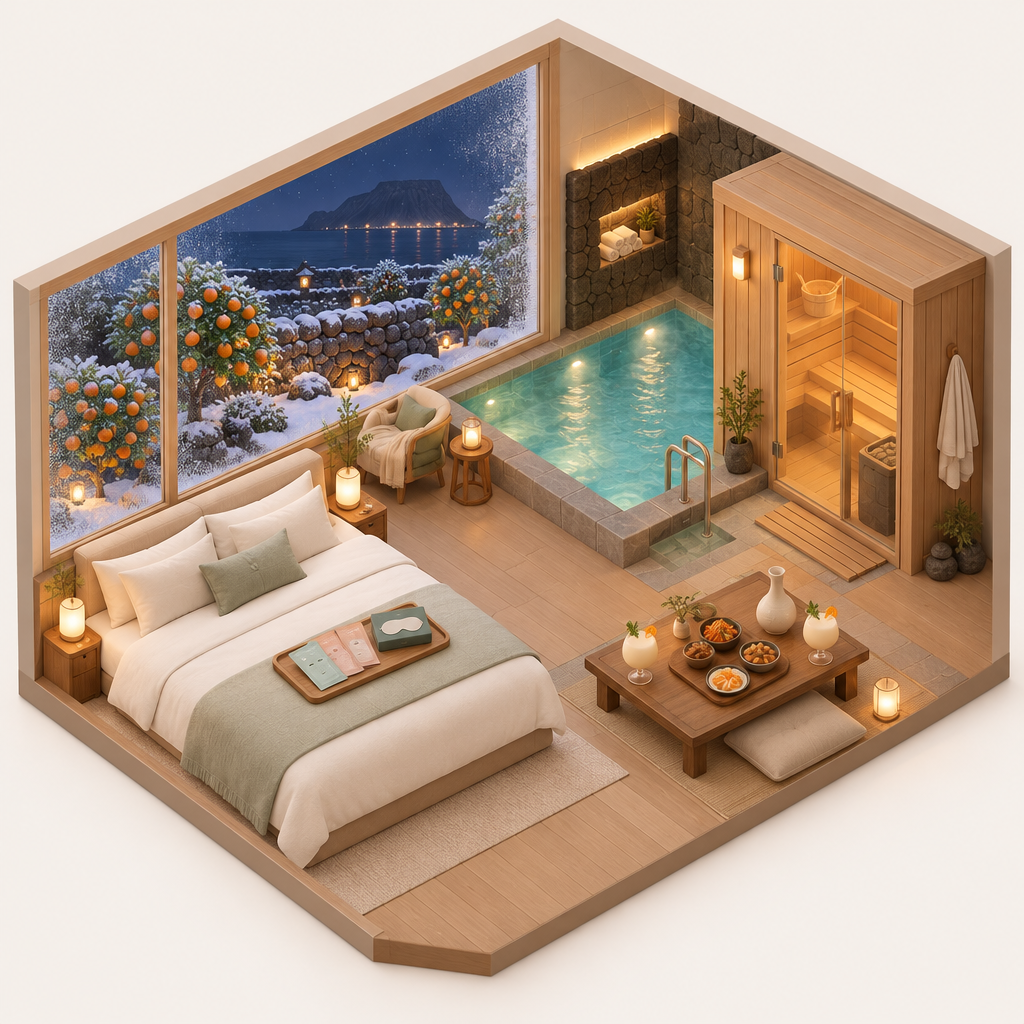 [프로모션] JW 메리어트 제주 겨울 웰니스 패키지, 조식 2인+더 주막 주안상+웰니스 키트