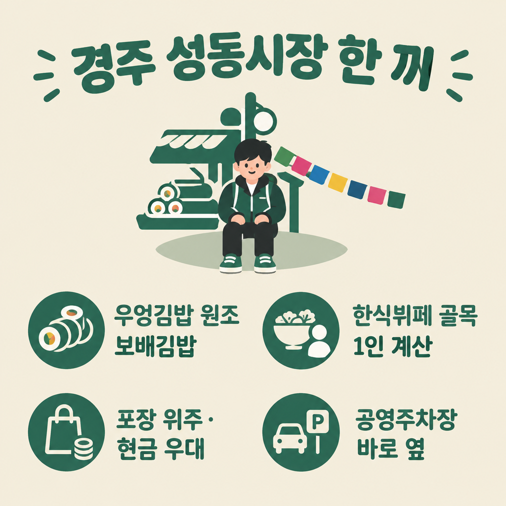 경주 성동시장 우엉김밥과 한식뷔페 방문 정보 안내 그림