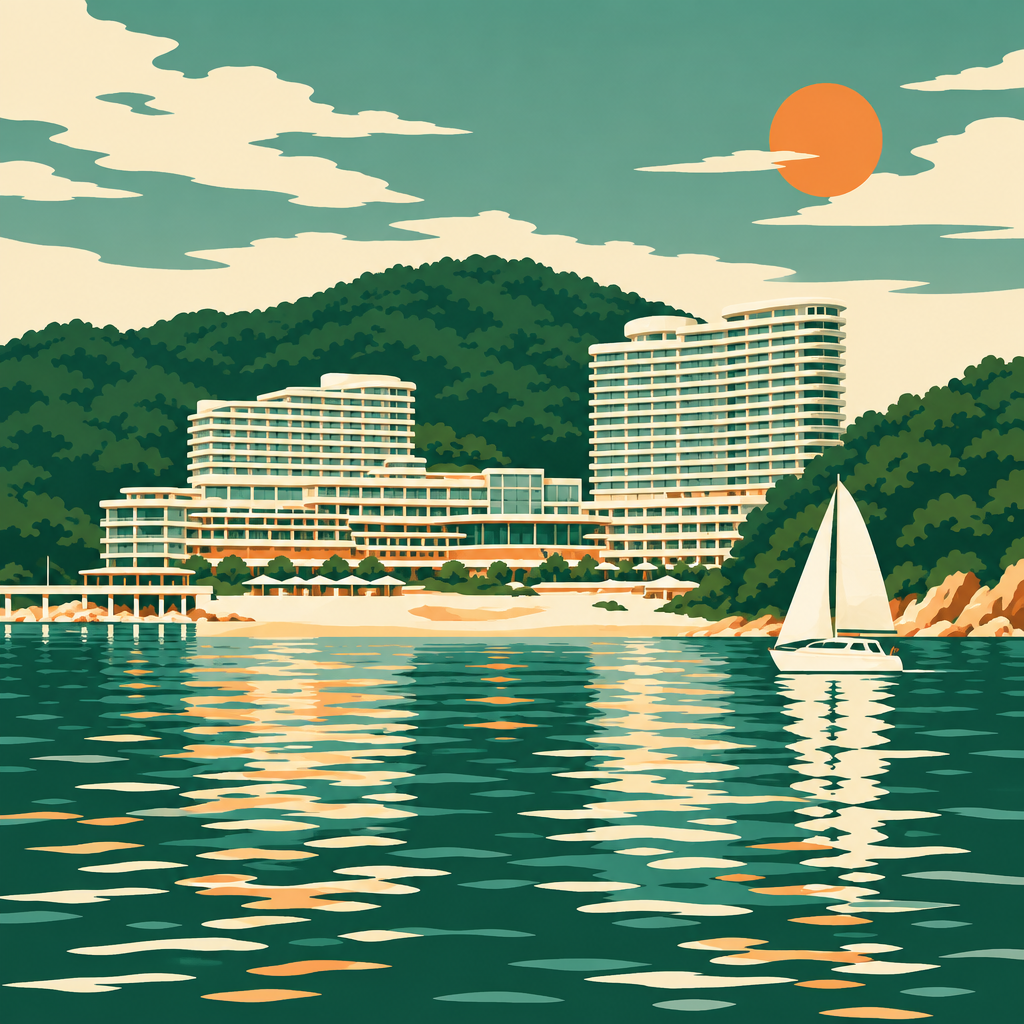 한화리조트 거제 벨버디어 바다 전경 그림